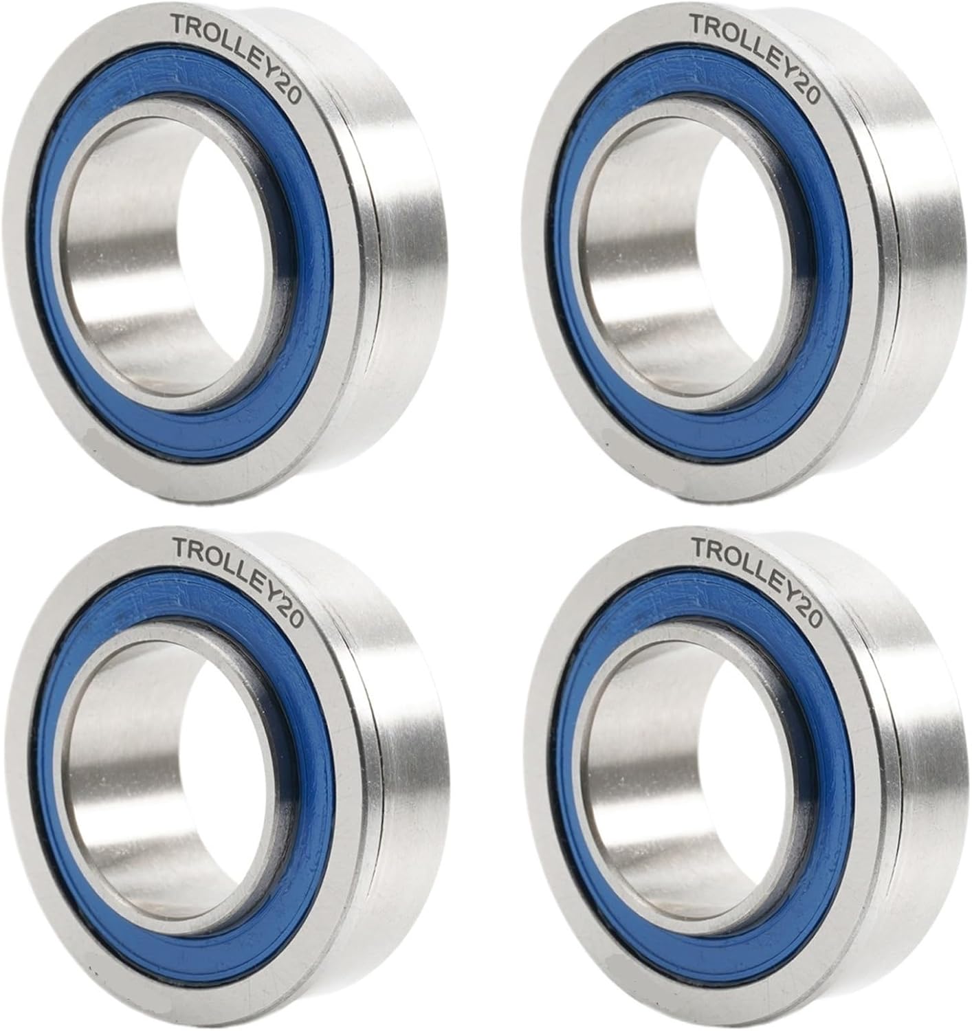 F6003 Wheelbarrow Bearing 20x35x11mm (4 PCS) Push Truck Garden Trolley 20 Garden Cart Wheel Flange Ball Bearings