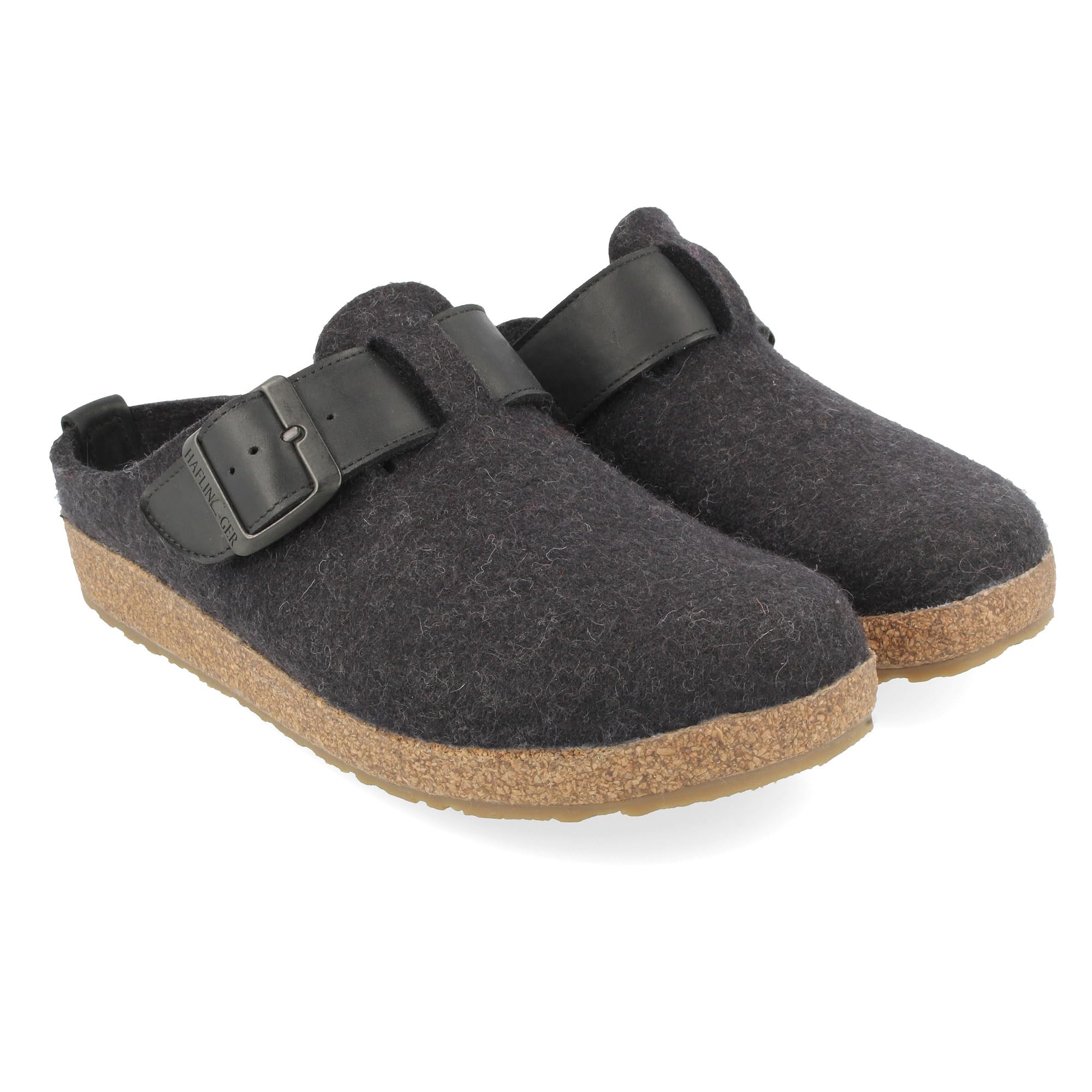HAFLINGER Grizzly Buckle Felt Clog Wool Shoe Unisex