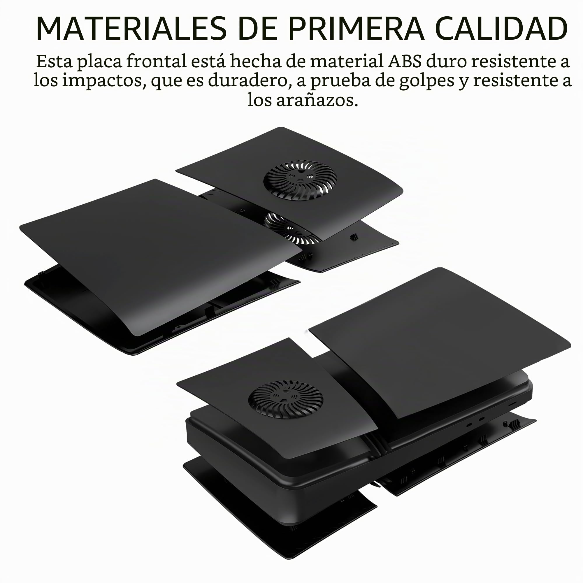 DOBEWINGDELOU Placa frontal para PS5 Pro Digital Edition con ventilación y filtro de polvo, cubierta de ABS a prueba de polvo, carcasa lateral de repuesto