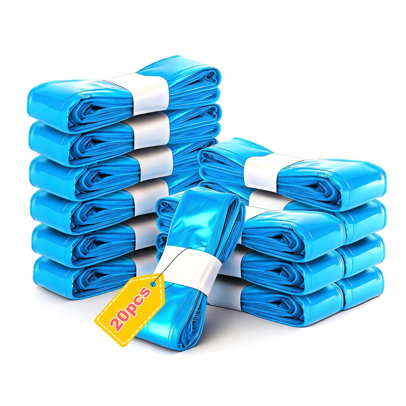 20 Pièces 4,5M Recharges pour Poubelle à Couches Recharge Sac pour seau à couches Bebe Sac Poubelle Couche Anti-Odeur Résistant à la Déchirure Antibactérien Compatible avec Tous les Types de Recharges