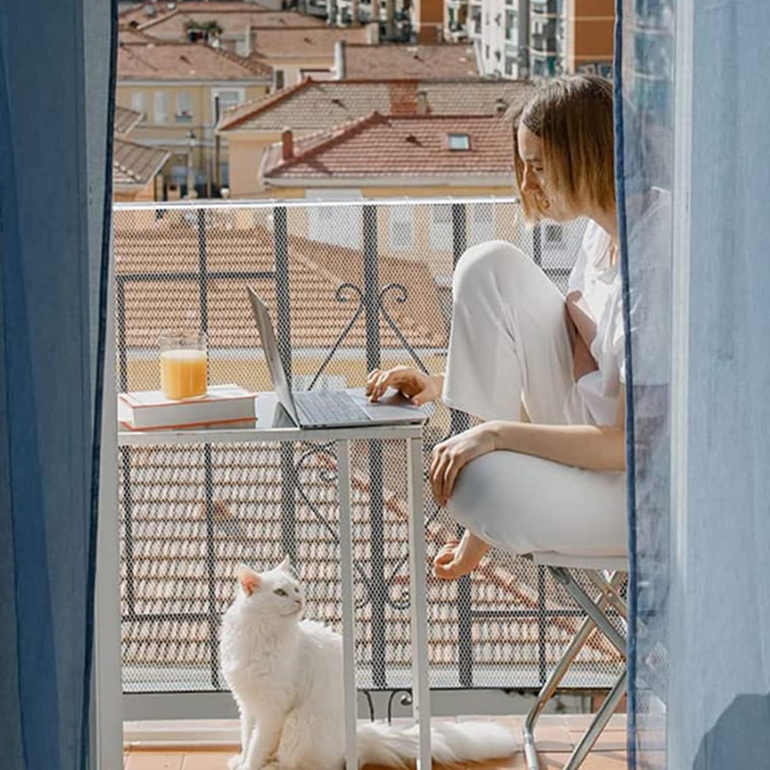 転落防止 ネット 多目的プラスチック網 防護ネット ベランダ 階段 窓