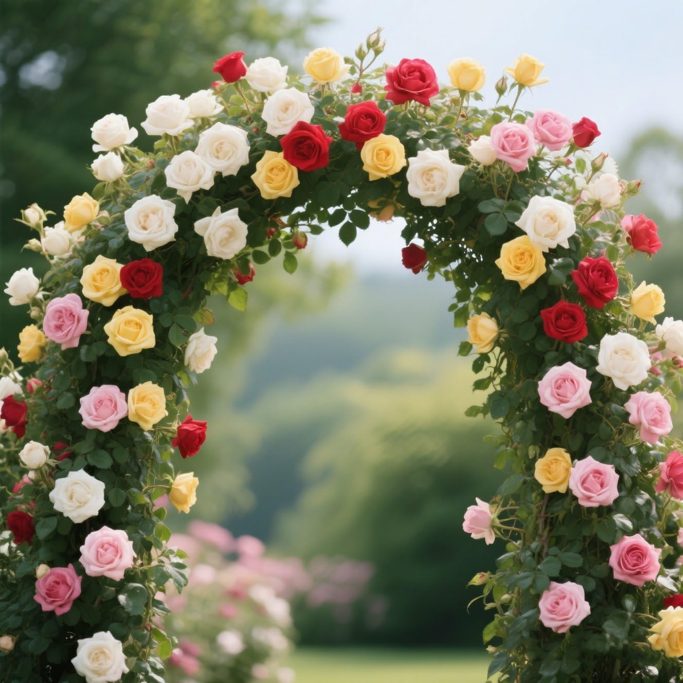 300+ Specimenti di Rosa Rampicante, Pianta Ornamentale Rampicante con Fiori Eleganti per Giardino e Recinzioni