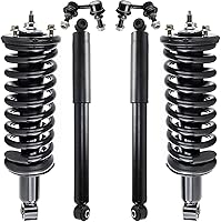 Vista 21 de Detroit Axle - Kit de suspensión de 6 piezas para Chevy GMC Silverado Sierra 1500 2007-2013 [sin suspensión electrónica] Puntales delanteros, barras