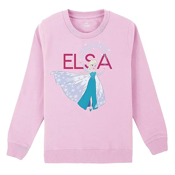 Kidsville Frozen Printed Pink Sweatshirt for Girls
