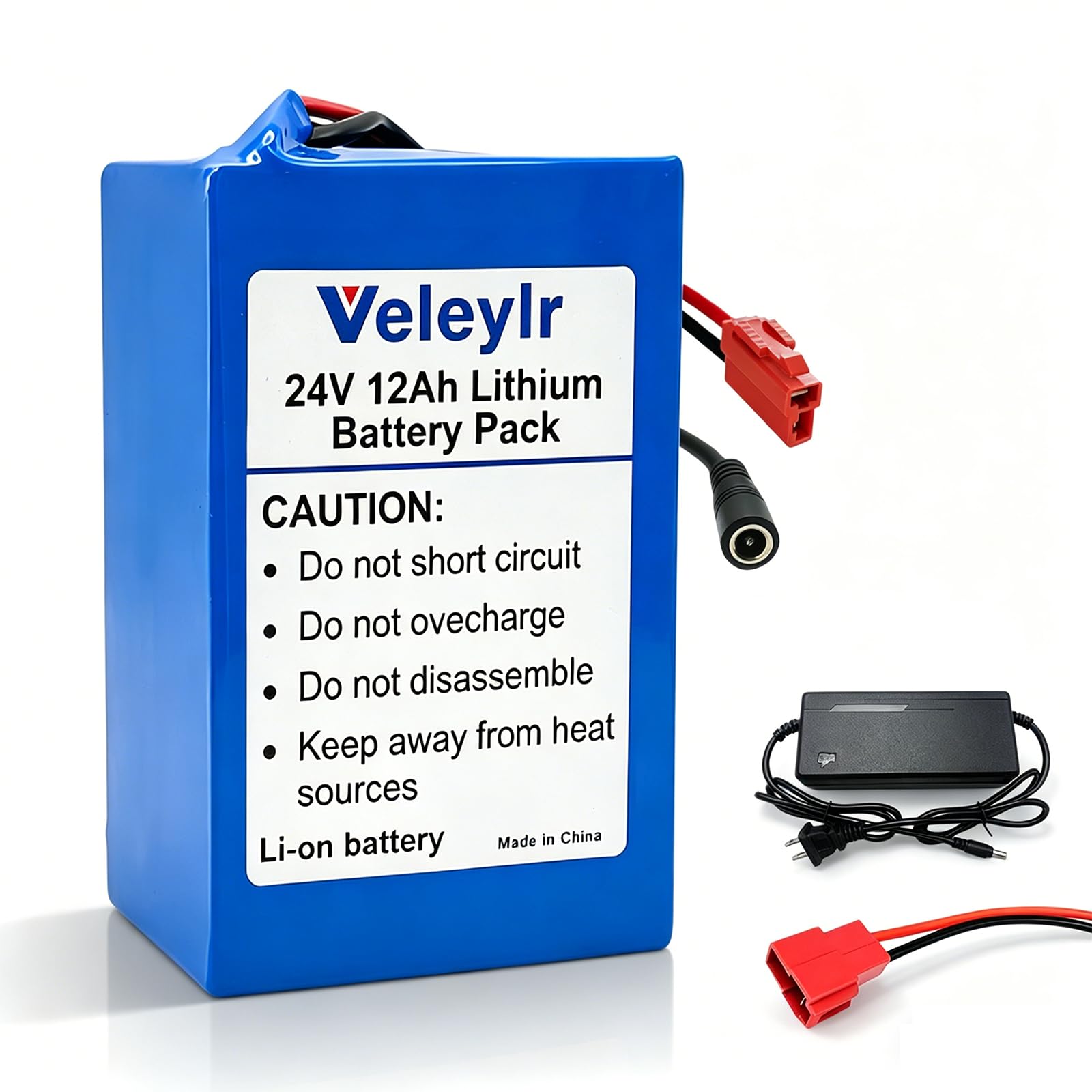 Veleylr 24V 12Ah Lithium Battery
