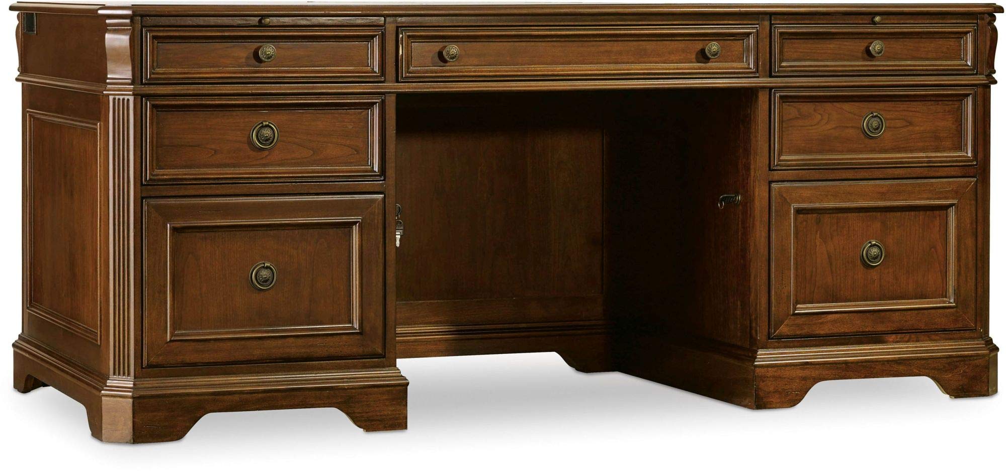 **DAMAGED**Hooker Furniture Distressed Medium Clear Cherry Executive Desk 281-10-583
