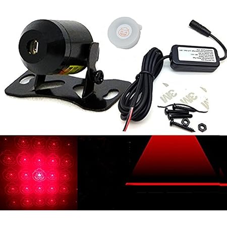 Amazon Rms レーザーフォグライト レーザー フォグランプ 追突防止 警告灯 直線図案 カボチャ図柄 付き レンズ交換可 車用も オートバイも適用 バックフォグ レーザーテールライト 12v 24v車型適用 防曇性 視認性 防水 1年保証 レーザー2クラス フォグランプ 車
