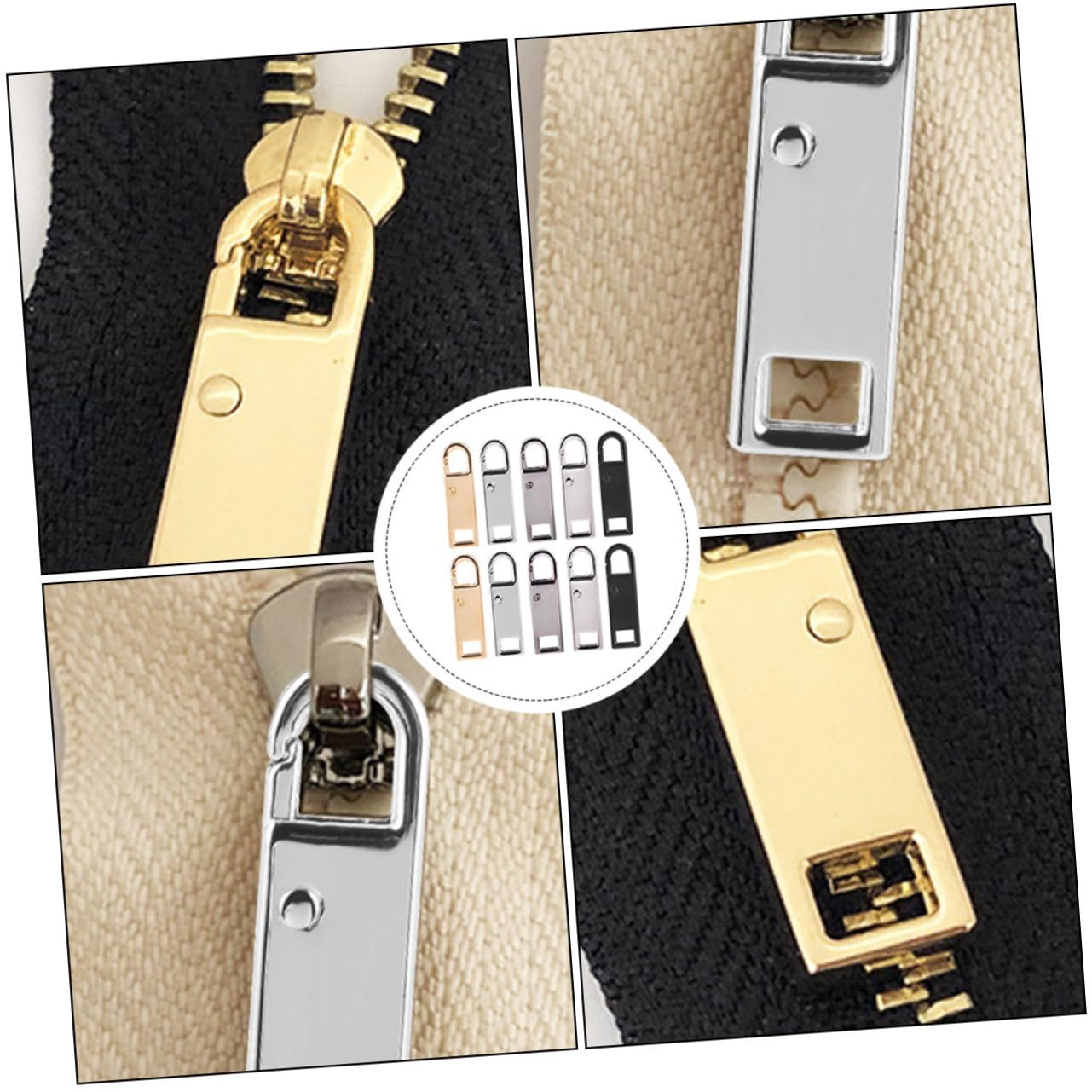 Tofficu 40piezas Accesorios De Tiradores Desmontables Para Cremalleras Cabezas De Zipper Para Mochilas y Equipaje Reemplazo Práctico y Duradero Multiusos