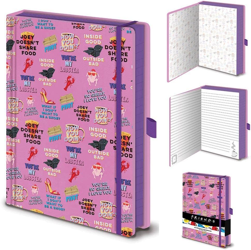 Friends Journal Notebook A5, Premium Notepad A5 and Note Book - Official Friends Merchandise