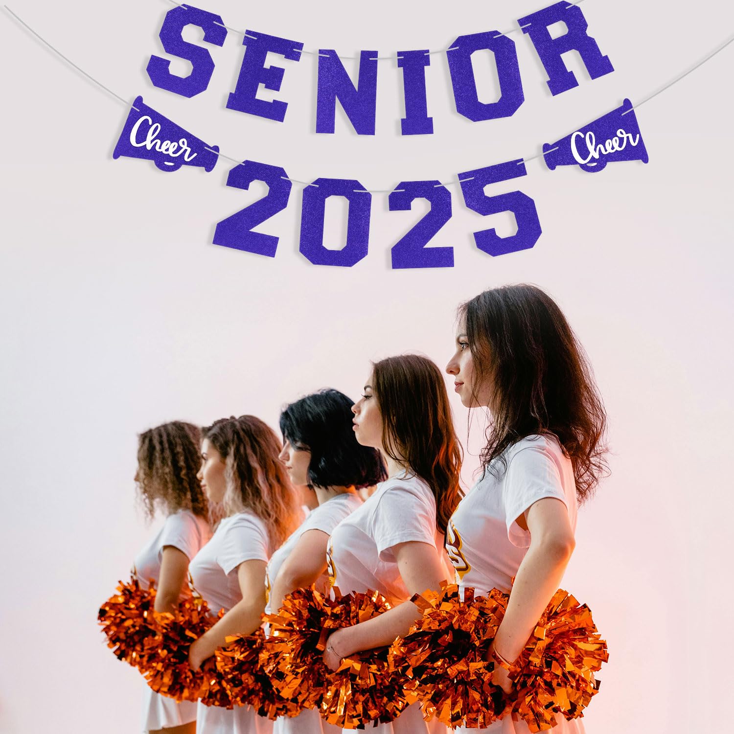Senior 2025 Abschluss-Schärpe – Lila, Mit Glitzer-Buchstaben, Verstellbar, Aus Satin, Für Feiern & Fotos