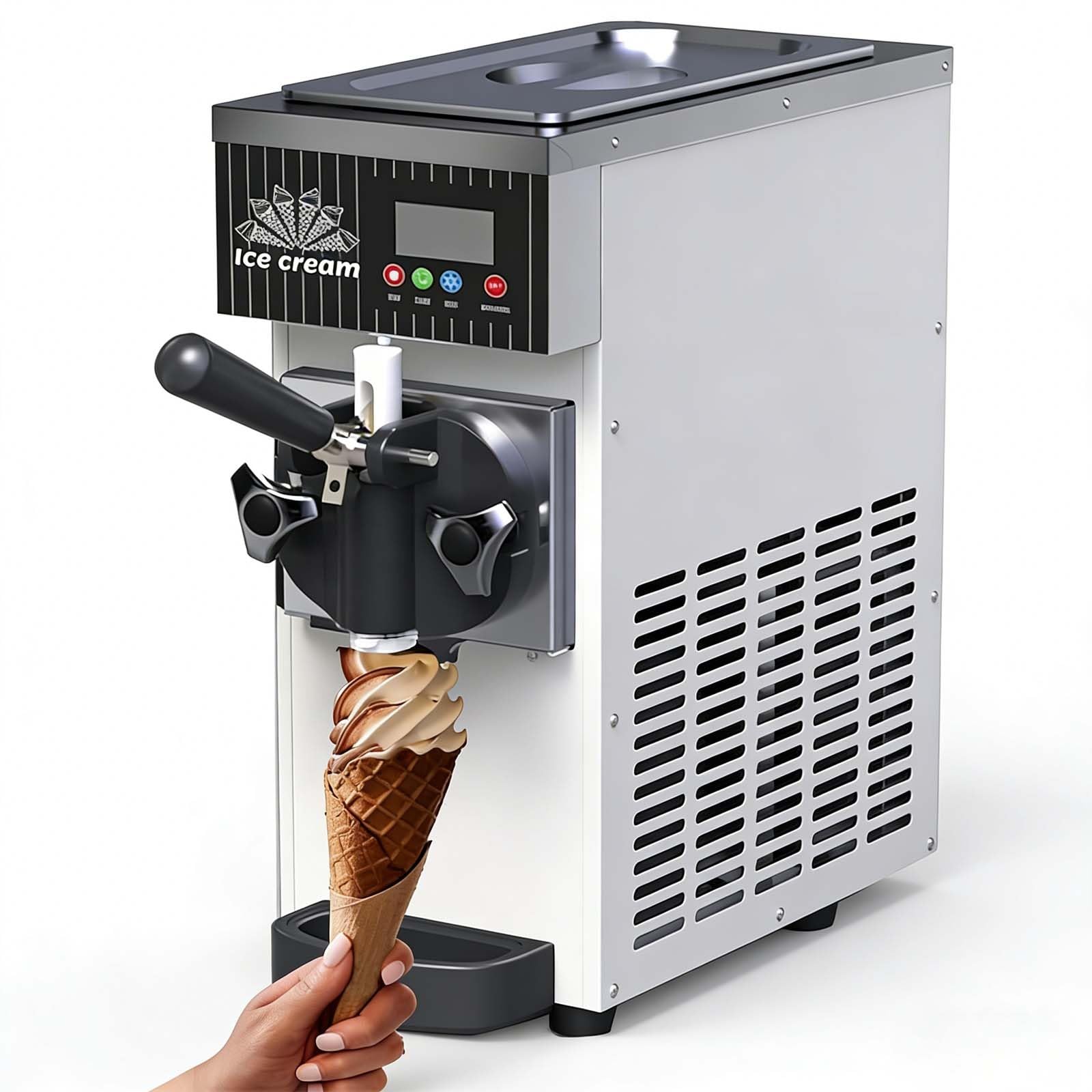 Máquina de helado suave de sobremesa, para el hogar y la empresa