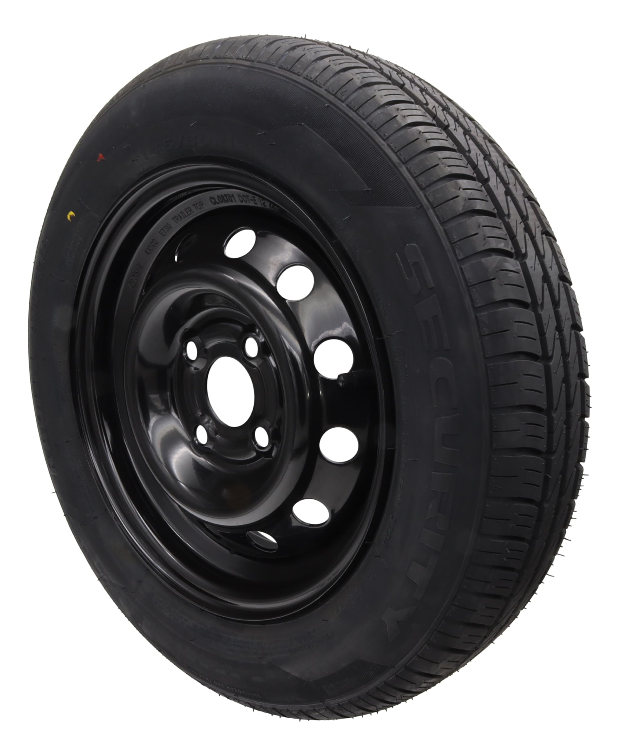 Ruota completa 145/80R13 79N 4 x 100, 4Jx13, 145 80 R 13, llanta nera, ruota per rimorchio