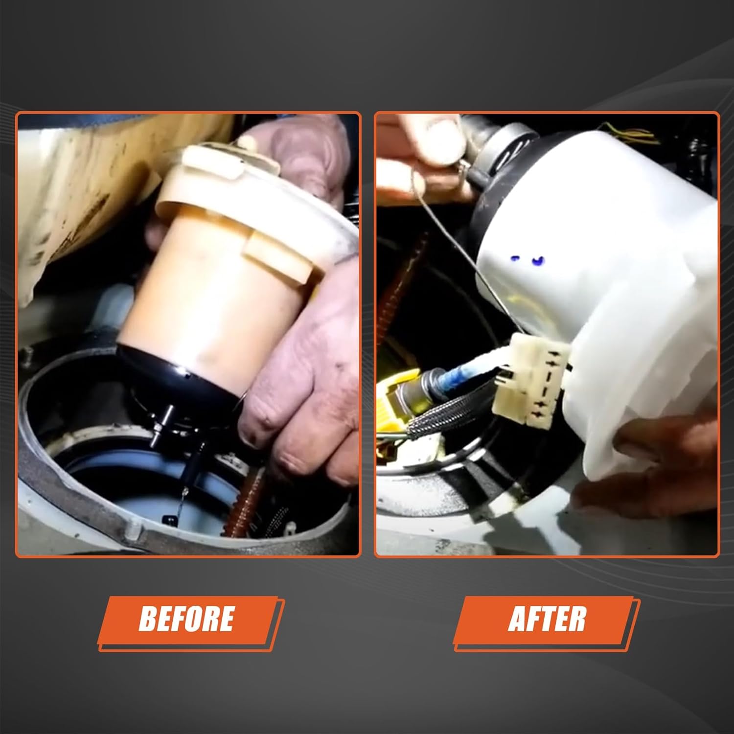 FZJDSD 1Pc Fuel Filter Assembly Compatible with Land Rover Range Rover Evoque 2.0T 2011-2019 LR026195 LR026197 LR036127