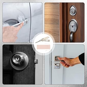 Key Decoder Made of Stainless Steel Key Decoder Master Key Decoder SC4 Stainless Steel Key Decoder Auto Lock Pick Stainless Steel Master Key Decoder with Storage Bag for Door Locks