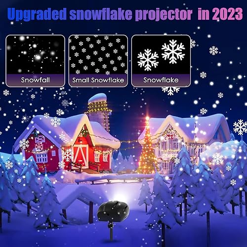 Proyector de luces de copo de nieve para exteriores con control remoto, luces de proyector de copo de nieve de Navidad, IP65 impermeable, luz de