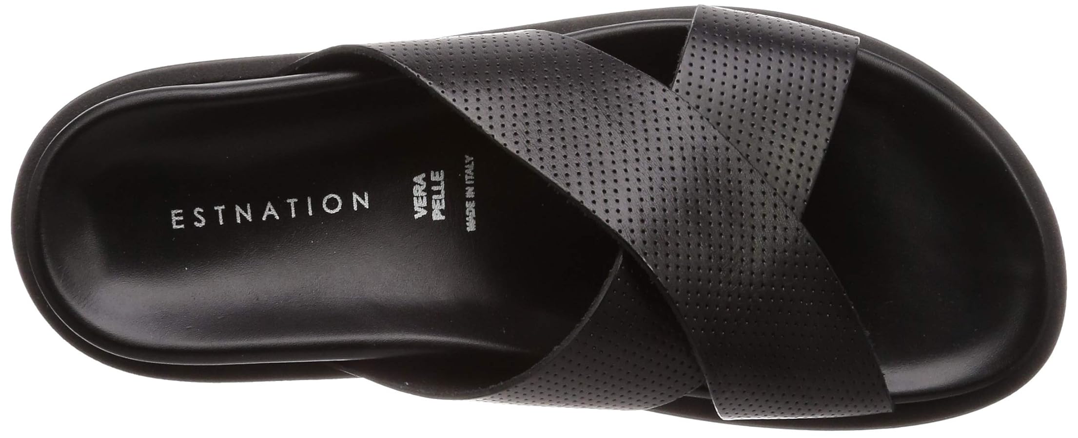 ESTNATIONエストネーションサンダルブラック イントレレザーサンダル