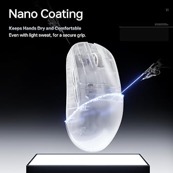 ATK Blazing Sky ZERO Wireless Gaming Mouse, PAW3950 Ultra Sensor, Nordic 54L15, 8k Poling Rate, 39g Lightweight, Wired/2.4G (ZERO, Pearl Blue)