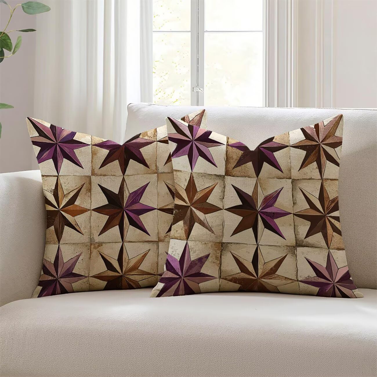 Housses de coussin extérieur imperméable Lejnlnng 26x26, idéales pour un salon de jardin en lin déperlant
