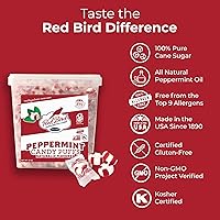 Vista 3 de Red Bird Soft Peppermint Candy, Individually Wrapped, Gluten Free Breath Mints, 52 oz Tub