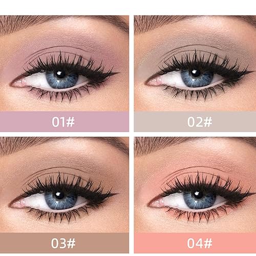 Miniatura 3 de MAEPEOR Sombra de ojos líquida mate de 8 colores, neutro, suave, cremosa, ligera, de alta pigmentación e impermeable, sombra de ojos mate de larga