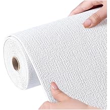Self Adhesive Wallpaper, 2.5mm Peel and Stick Wall Panels, PVC Walls Stickers Home Decor, for DIY Tv Walls BedroomWhite,W 50cm x L 3m