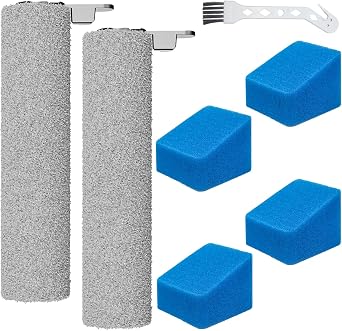 Roller Brush Sponge Filter Replacement for JONR ED12 Pro Wet Dry Vacuum Cleaner Accessories, 2 Roller Brush 4 Sponge Filter 1 Cleaning Brush