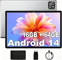 Tablet MARVUE Pad, Android 14,Tela de 10.1 Polegadas, Com Capa Protetora, 16GB+64GB,Expansível até 1TB, Processador Octa-Core, GMS, Câmera Dupla 12MP + 5MP, Tela1280x800, Leve e Fino, Wifi 6
