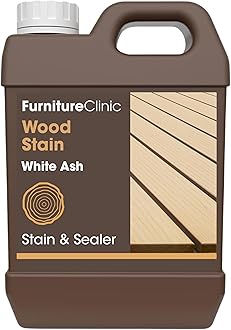 Wood Stain | Water Based | Fast Drying, Low Odor, & Non-Toxic | Multiple Finishes | for Indoor & Outdoor Furniture and More | White Ash (85 Fl Oz / 2500ml)