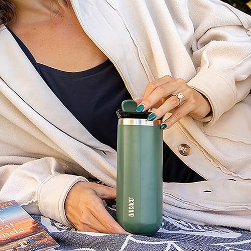 Miniatura 3 de WACACO Octaroma Grande - Taza de café aislada al vacío, 15 onzas líquidas (14.7 fl oz), vaso de viaje de acero inoxidable de doble pared con tapa