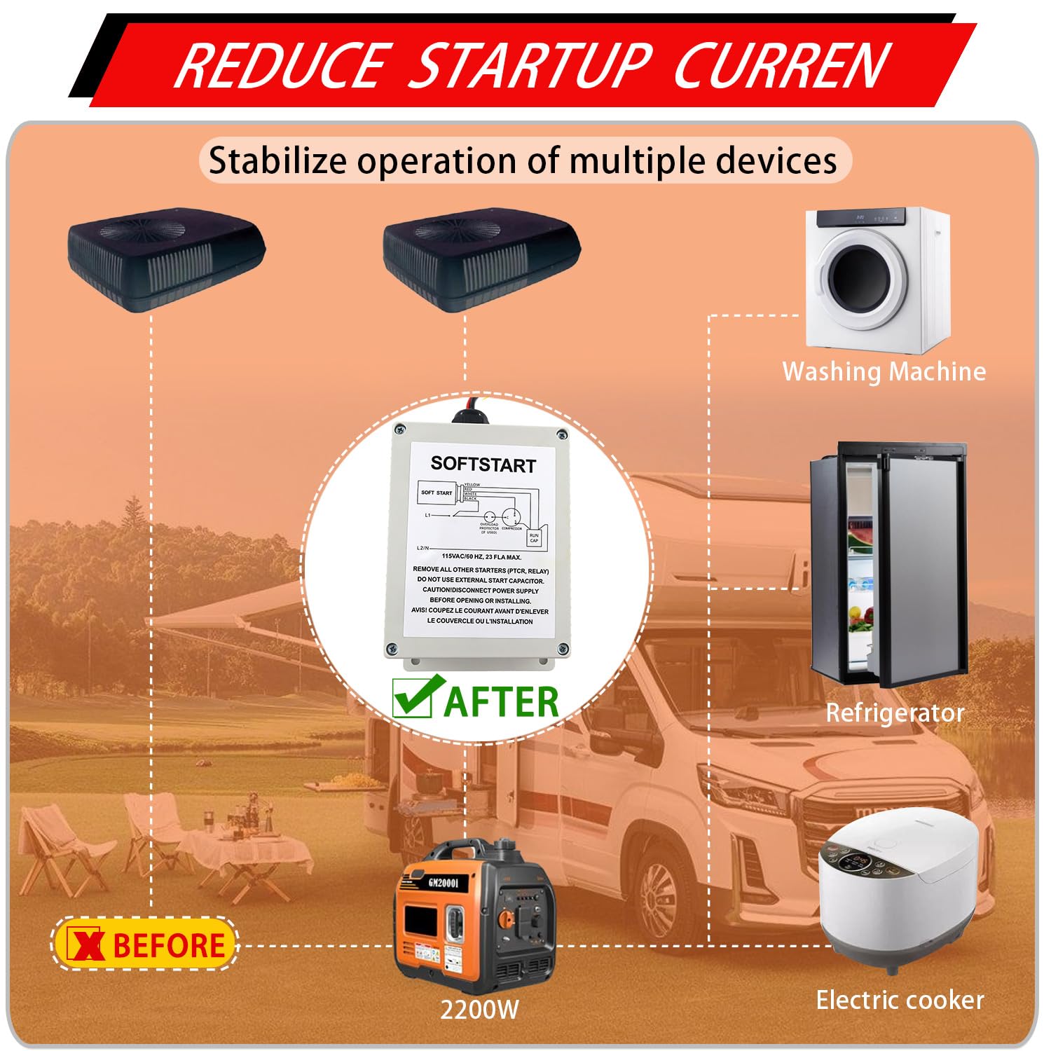 1497-3601 Air Conditioner Soft Start Control Kit For Coleman 450XX/ 470XX/ 480XX