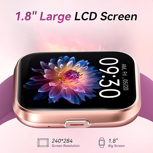 Miniatura 5 de Fitpolo Relojes inteligentes para hombresmujeres, 1.8 pulgadas Alexa incorporado reloj de seguimiento de fitness con llamadas Bluetooth, IP68