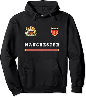Manchester Sports/Soccer Jersey Tee Flag Football Pullover Hoodie