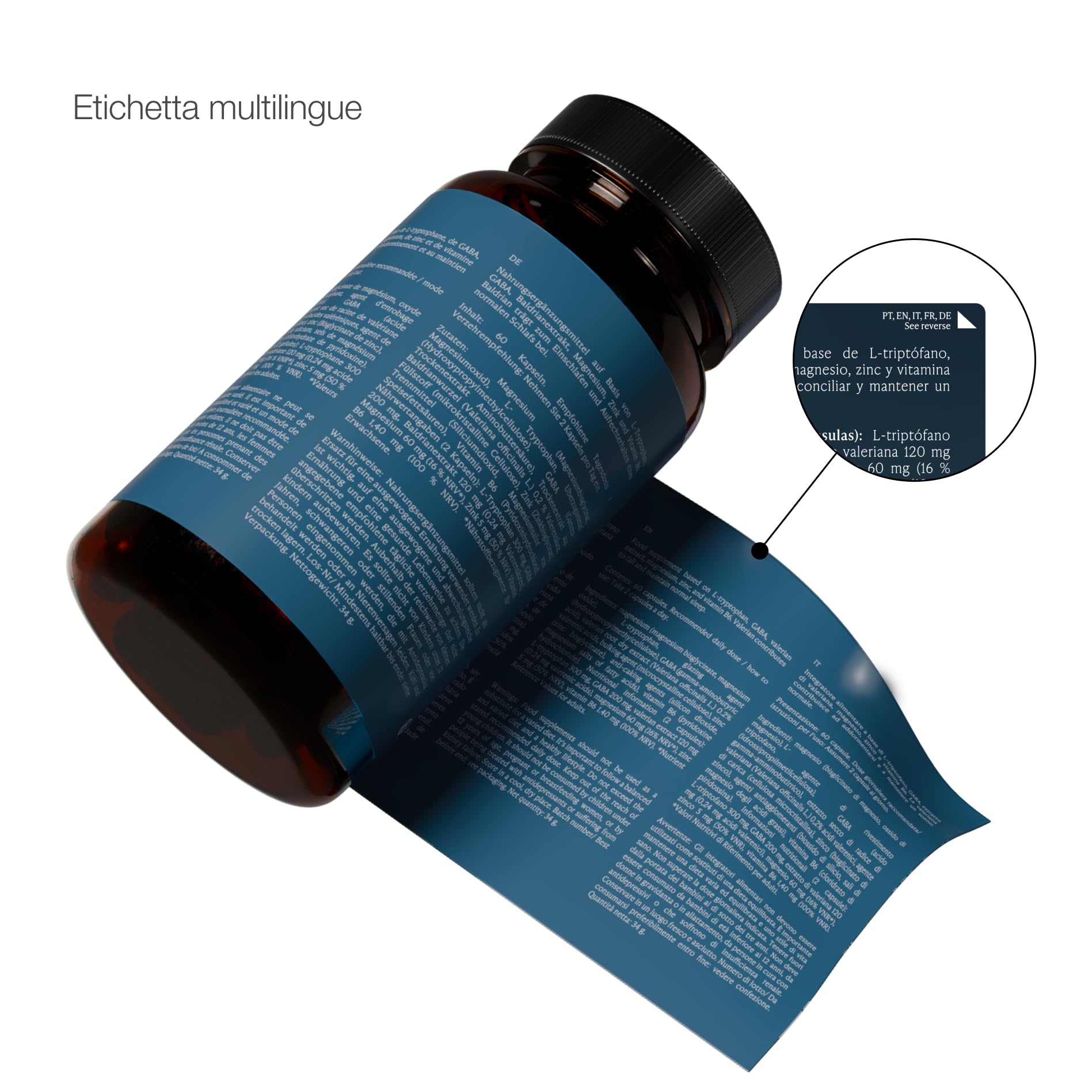 ZZEN SLEEP - Magnesio Bisglicinato (300 mg), L-Triptofano, Valeriana e GABA | 60 Compresse per Dormire con Vitamina B6 e Zinco, Sonno senza Melatonina, Integratore per Insonnia (Set di 3)