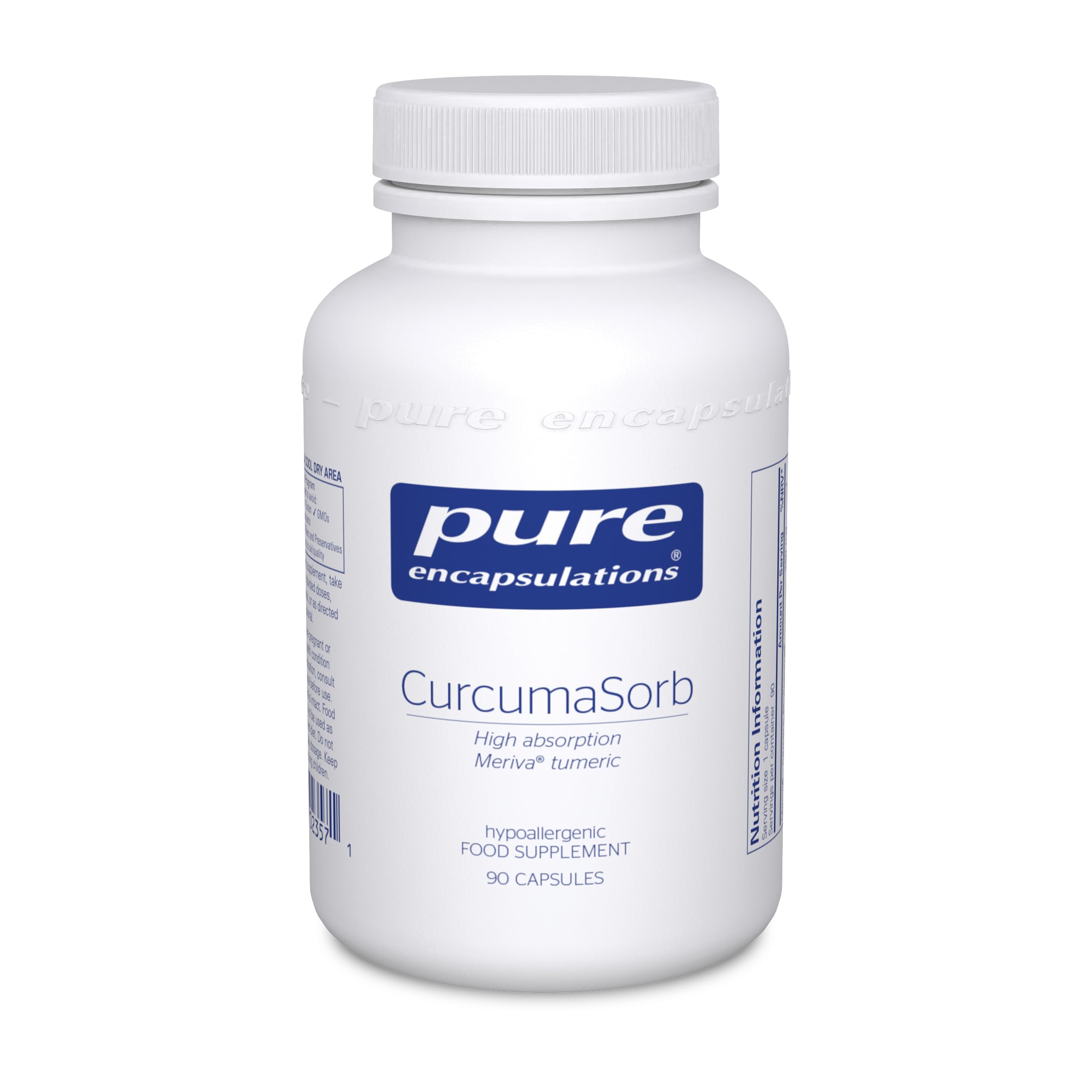 Pure Encapsulations CurcumaSorb, Meriva Turmeric Curcumin, 90 Capsules