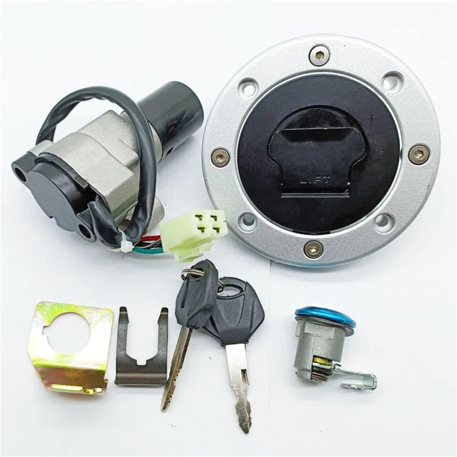 Moto Chiave Accensione Compatibile Con Suzuki Per GS500 2001-2012 Set Di Interruttori Di Accensione Per Motociclette Set Di Chiavi Di Blocco Per Interruttore Di Avviamento A Barilotto