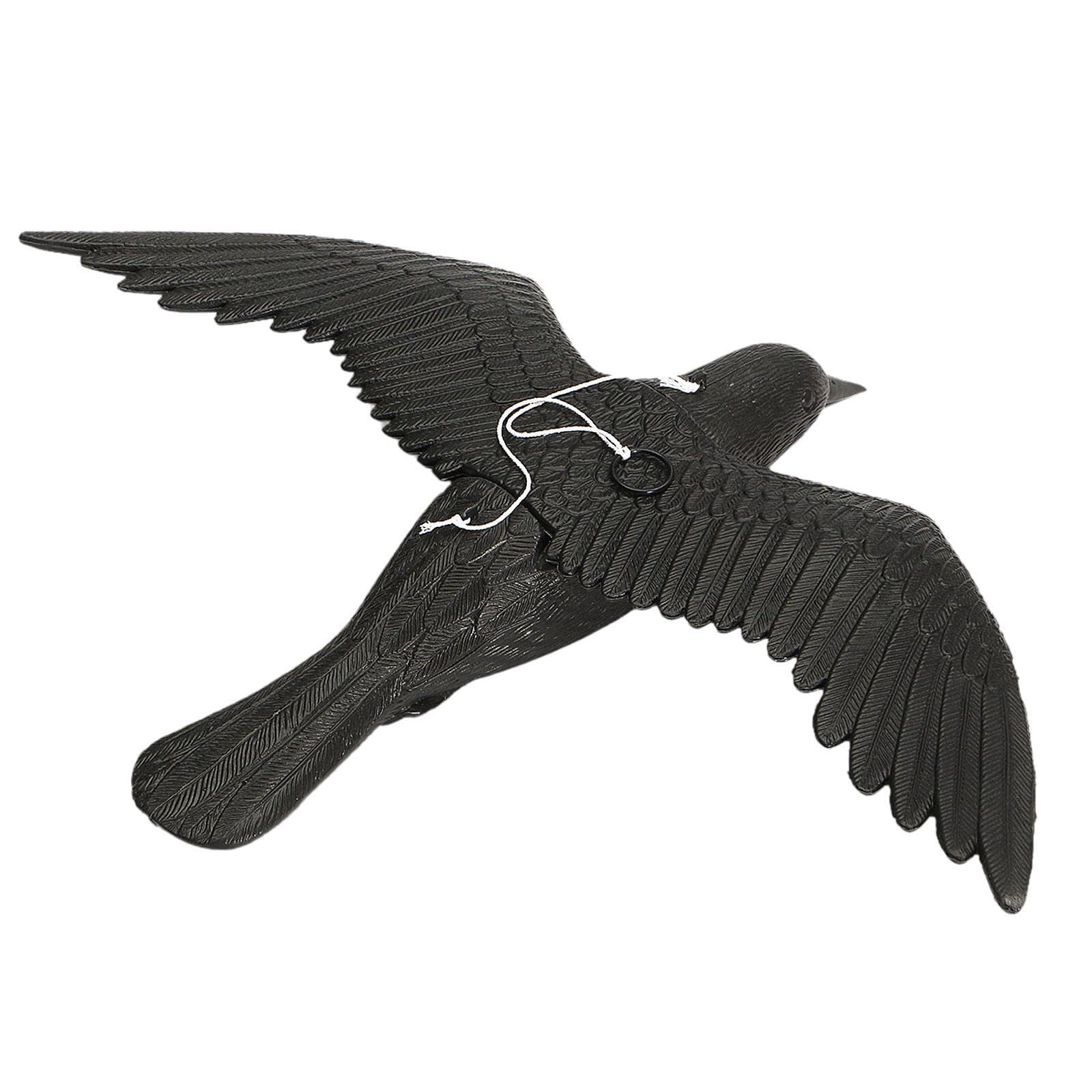 QIXCXAZ Bird Sculpture Model For Outdoor Garden Decoration Realistic Crow Figurine Kids And Nature Learning Crow Model Is Lifelike With Highly Realistic