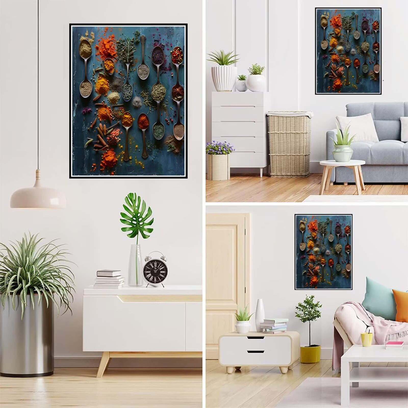 Diamentowa sztuka przyprawy, zestawy do malowania diamentami dla dorosłych, 5D Dimond Art Kitchen Gem Arts and Crafts, zestaw do haftu krzyżykowego, hobby dla dorosłych i kobiet, dekoracja pokoju