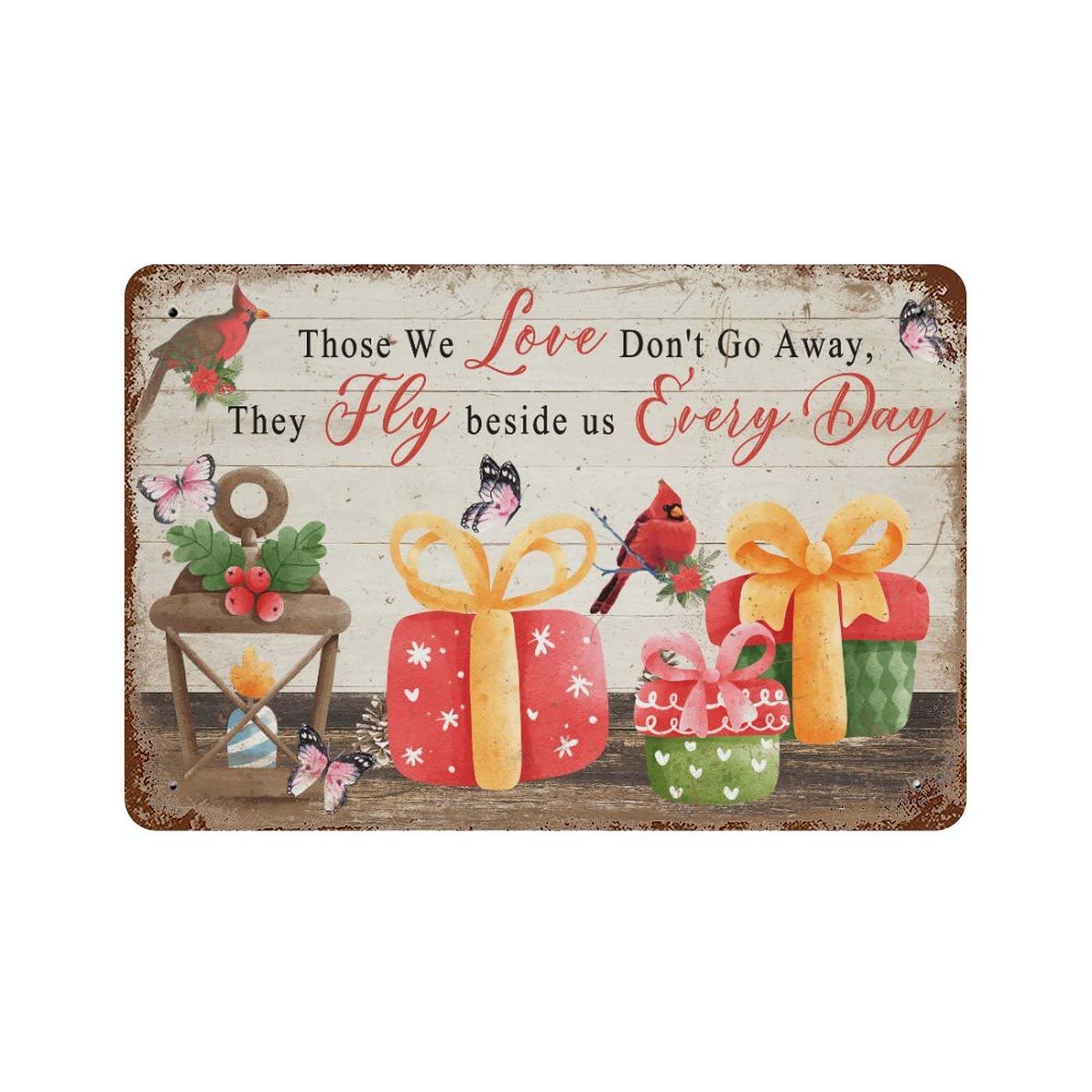 Cadeau de Noël souvenir : panneau métal Those We Love pour porte