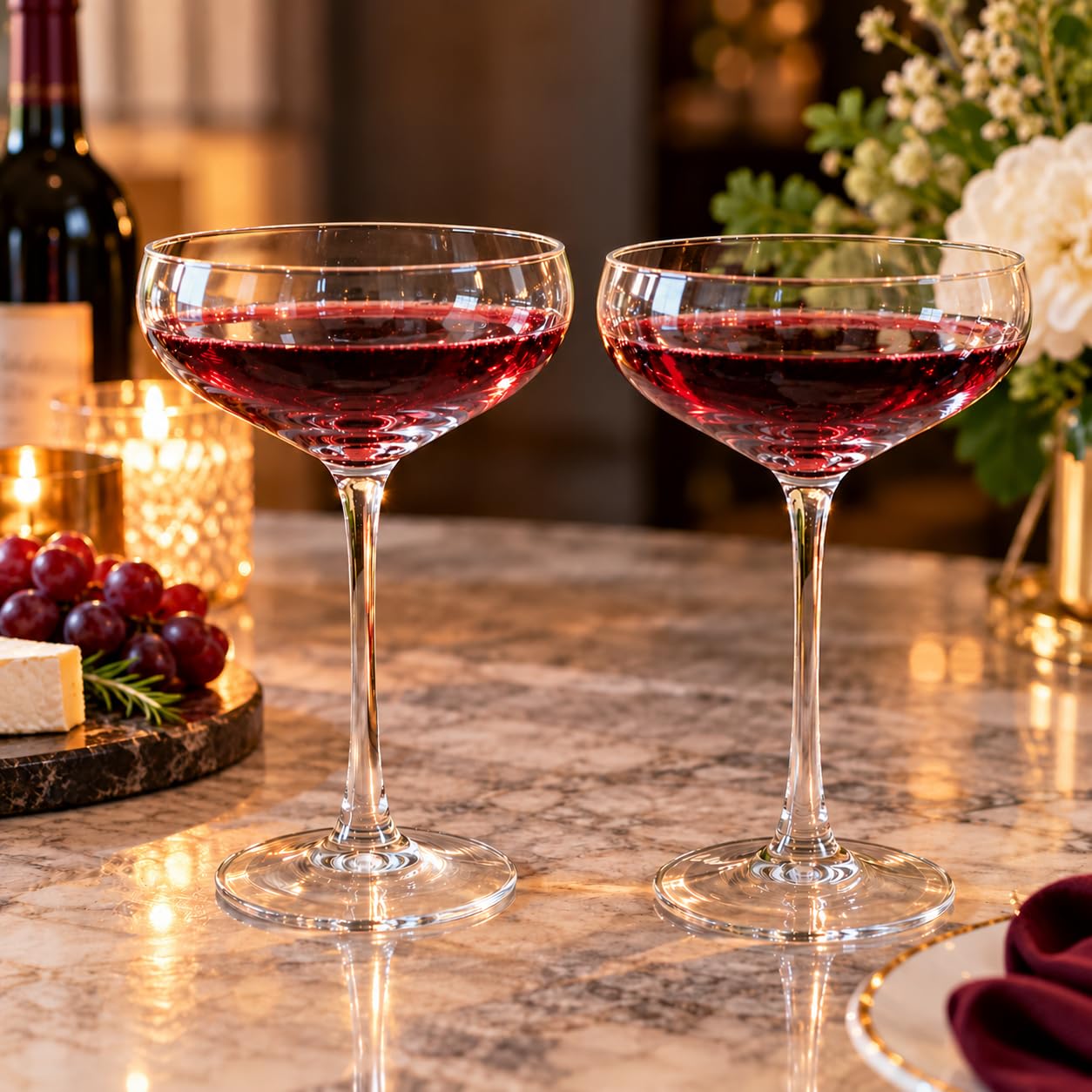 PrimeWorld Crystal Wine Glasses - Set of 6 -5
