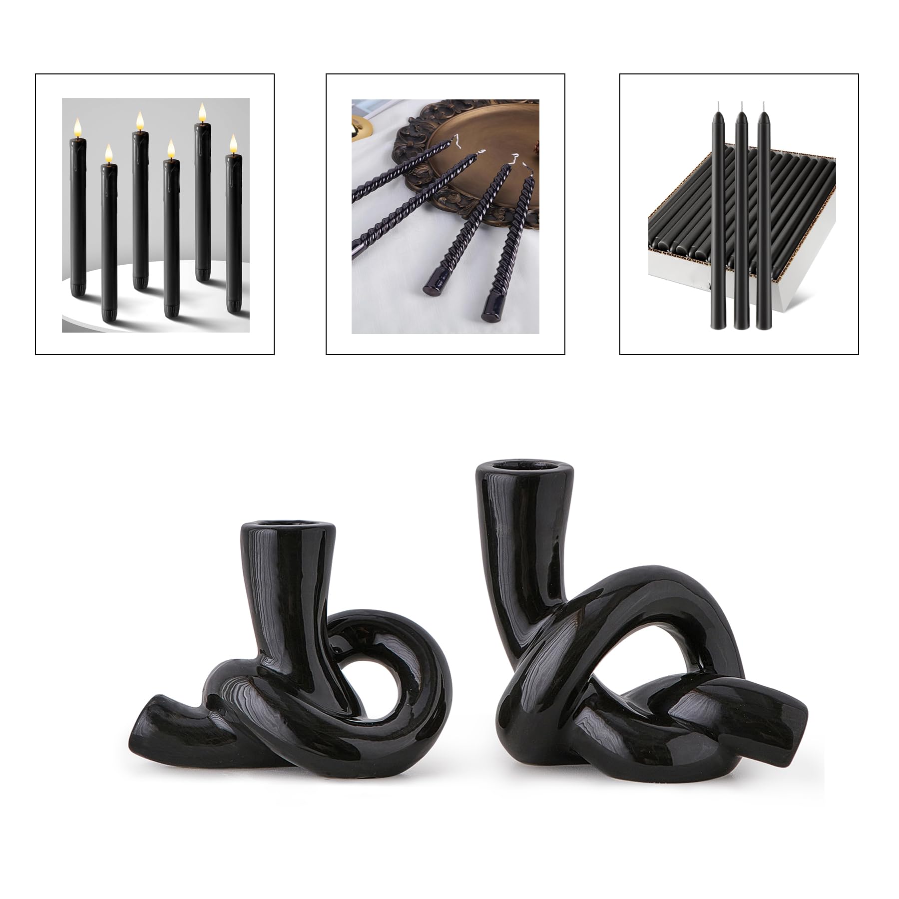 Juego De 10 Portavelas De Cerámica - Colores Variados, Para Velas De Varilla, Diámetro 3 Cm