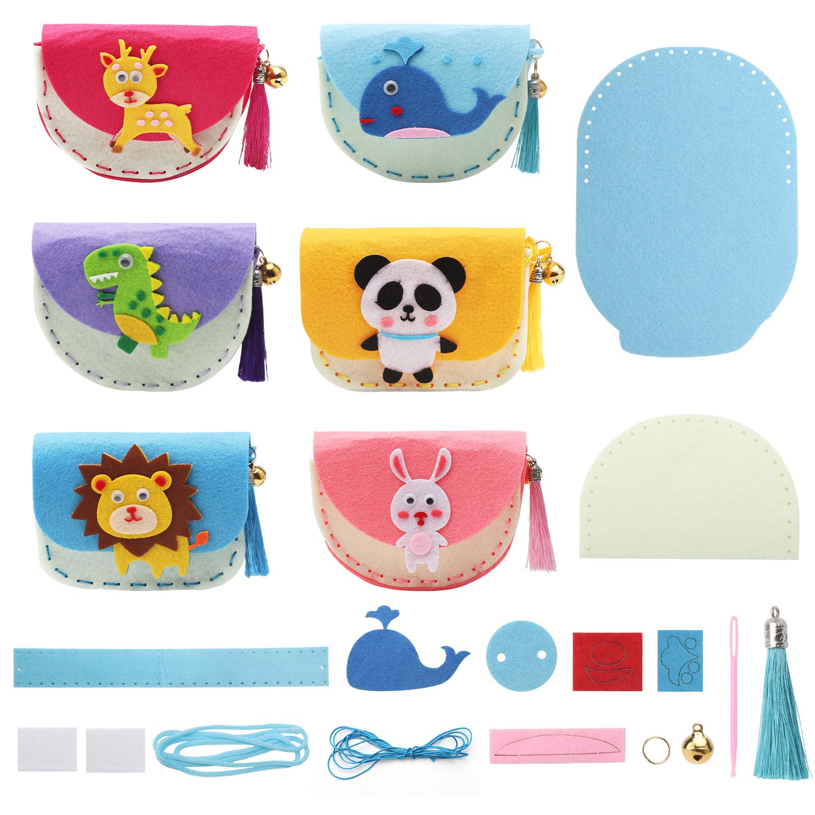 exatta Kit de couture en feutre, kit de couture de Noël, sacs en feutre, sacs à bandoulière en feutre, sacs faits à la main, kit de couture en feutre, kit de couture