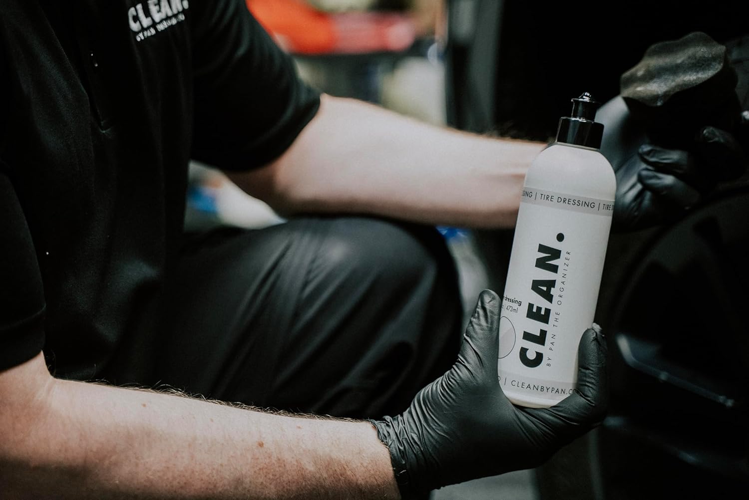 CLEAN. Tire Dressing – 16oz-Hydrophobic Satin Finish, No Sling, UV Protection, Solvent-Based, Self-Leveling, Trim & Plastic Safe - Image 3