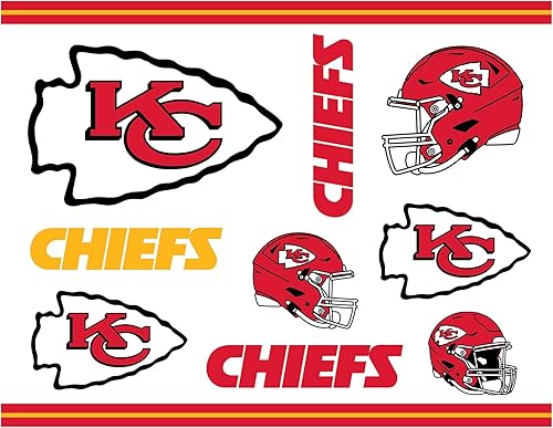 Miniatura 2 de Rico Industries Vaso de fútbol americano de Kansas City Chiefs de la NFL de 16 onzas, con aislamiento de doble pared, mantiene las bebidas frías y