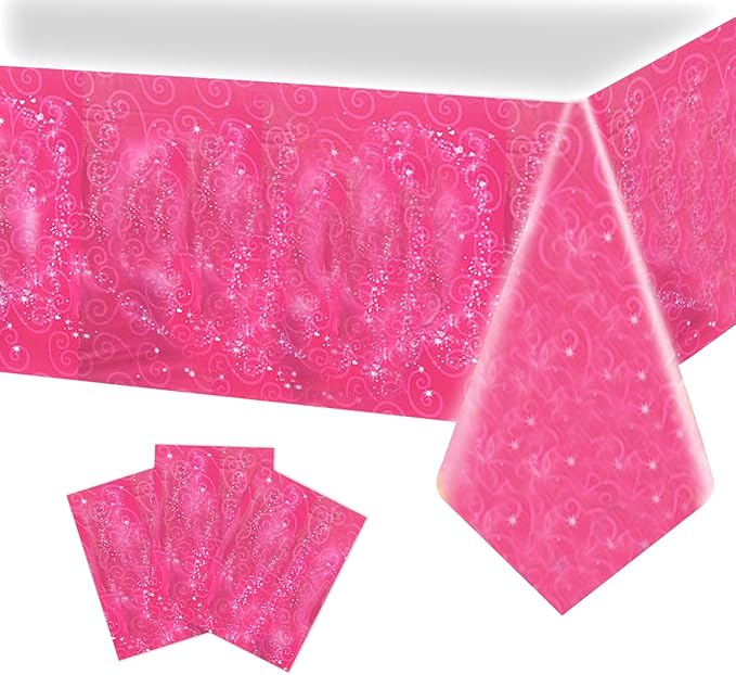 Amazon.com: 3pcs Princess Tablecloth Princess Birthday Party Table ...