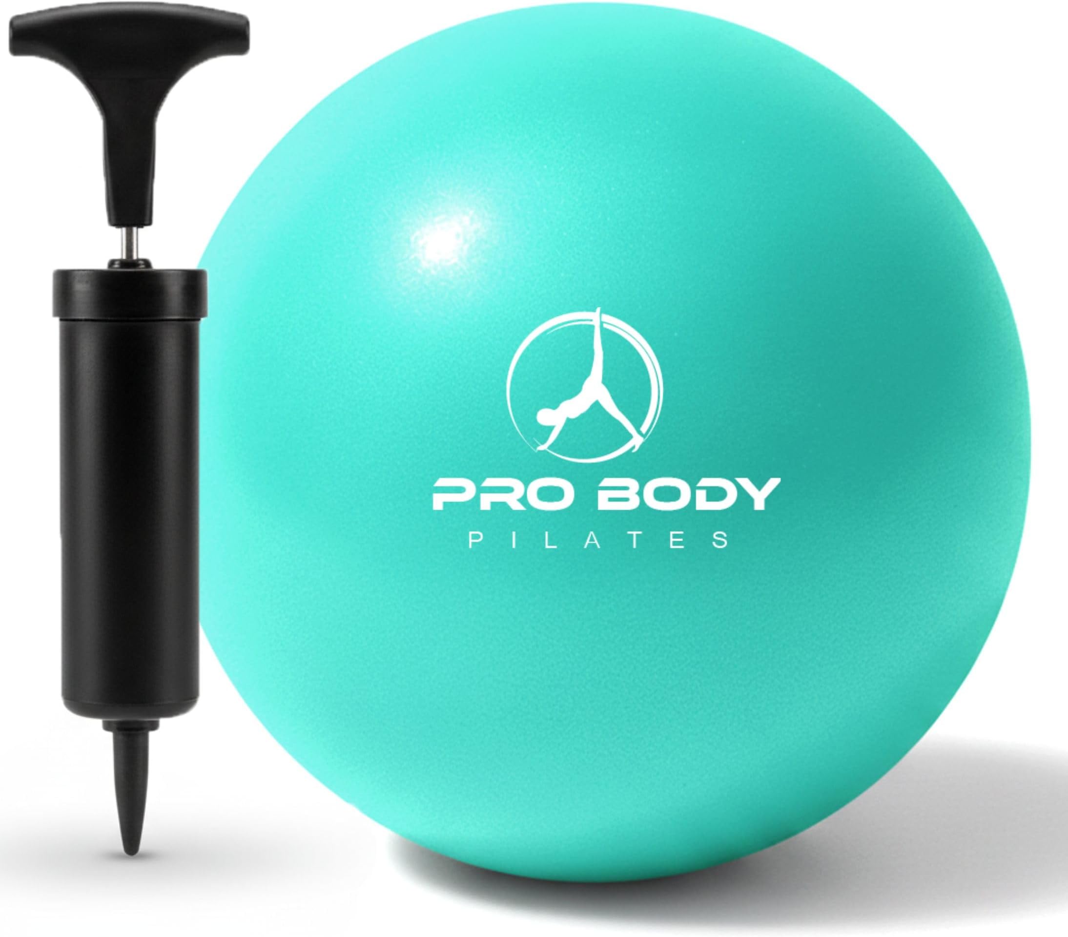 ProBody Pilates Small Exercise Ball with Pump - 9 Inch Workout Ball for Stability, Barre, Yoga, Core & Physical Therapy