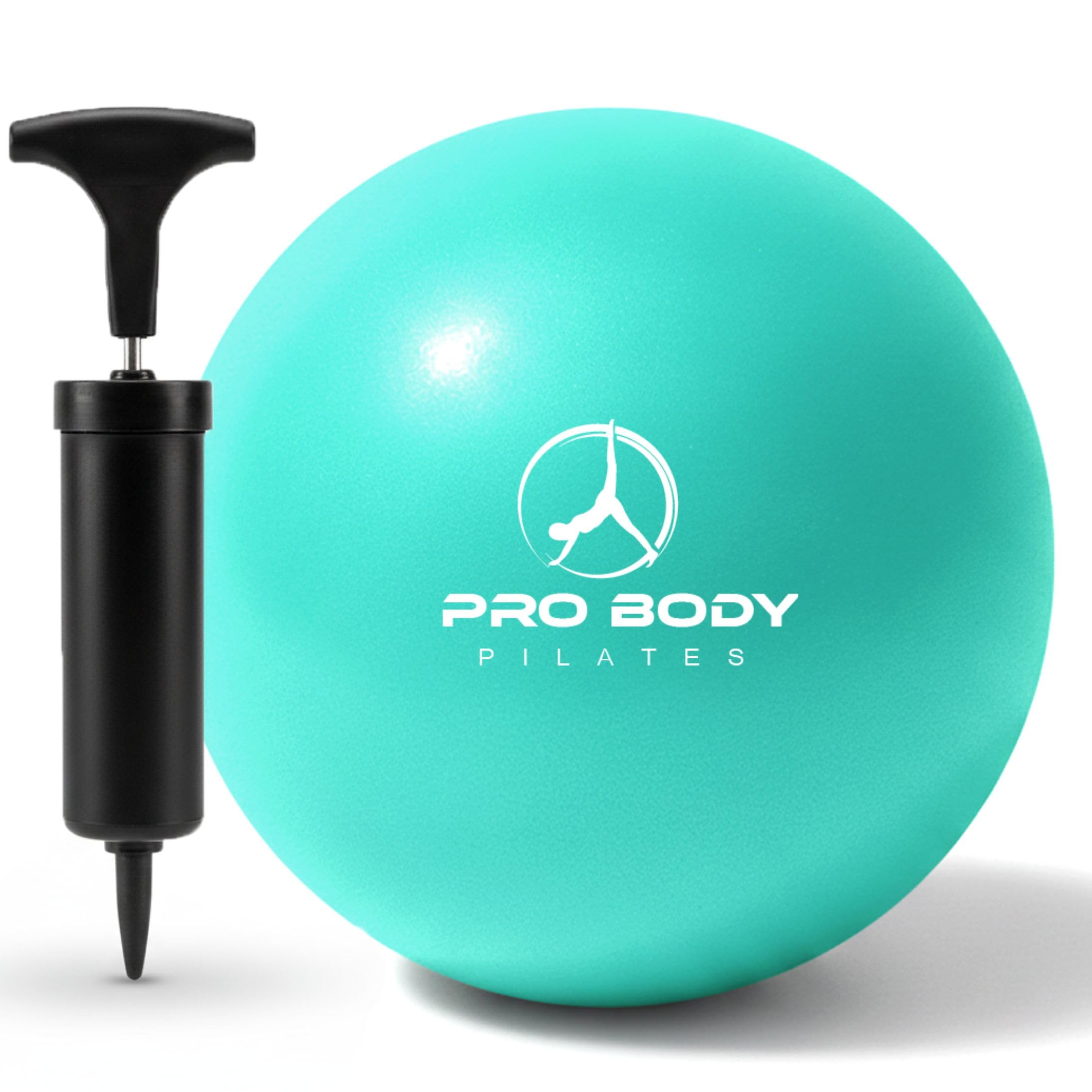 Ball Small Exercise Ball w/Pump, 9 Inch Bender Ball, Mini Soft Yoga Ball, Workout Ball for Stability, Barre, Fitness, Ab, Core, Physio and Physical Therapy Ball at Home Gym & Office