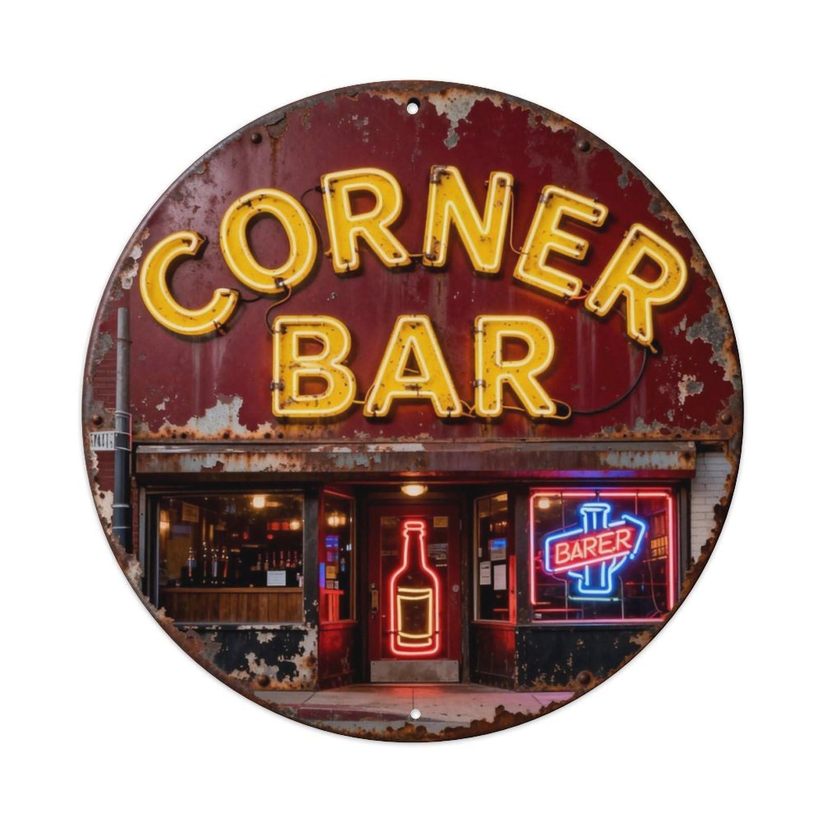 Corner Bar Metal Tin Sign Plaque