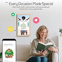 Vista 3 de NexFoto Marco de fotos digital grande de 32 pulgadas, pantalla táctil, marco de fotos digital WiFi de 64 GB 1920 x 1080, añade fotos de Google