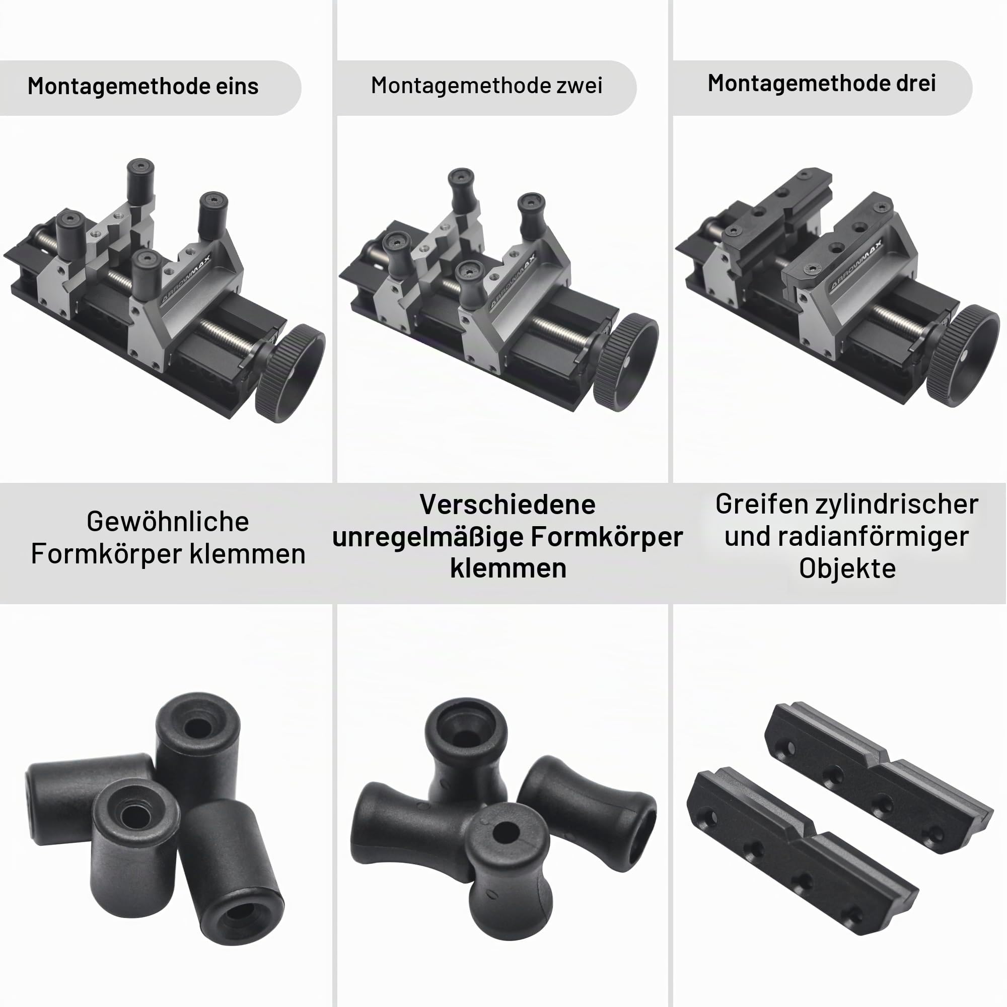 ARROWMAX doppelseitiger Mini-Schraubstock – verbessert Präzision und Stabilität beim Handwerk