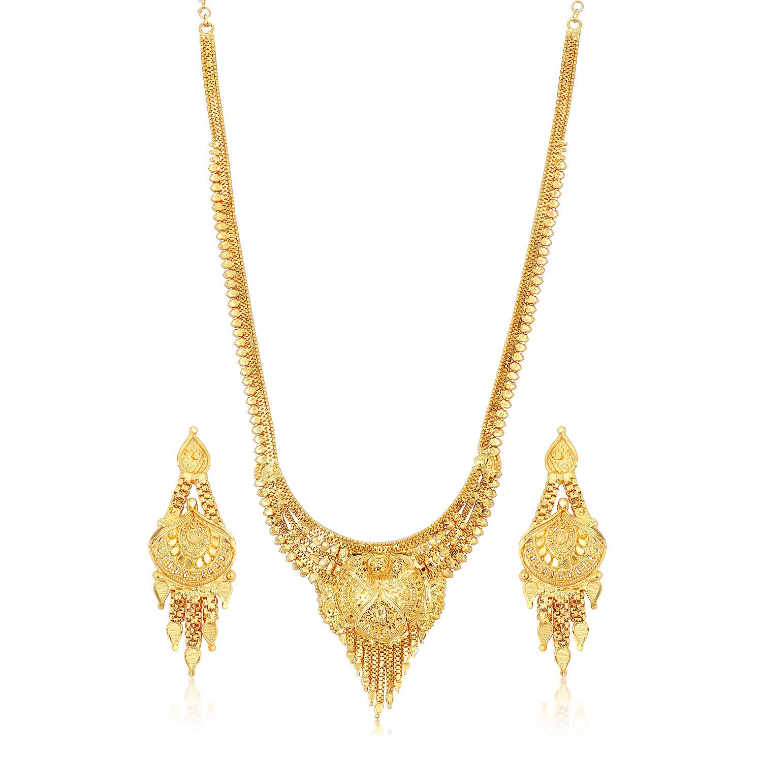 Sukkhi Ritzy 24 Carat Gold Plated Wedding Jewellery Long Haram Necklace Set for Women (N73763) (B07MW372JY) Amazon Price History, Amazon Price Tracker